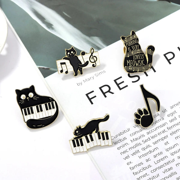 Cat & Piano Pins - Proshot Bazaar