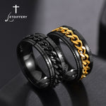 LETDIFFERY High Quality Stainless Steel Rotatable Men Ring - Proshot Bazaar