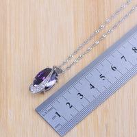 925 Sterling Silver Purple Jewelry Set - Necklaces - Proshot Bazaar