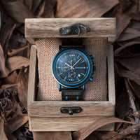 BOBO BIRD Wooden Luxury Chronograph Quartz Men Watch - Proshot Bazaar