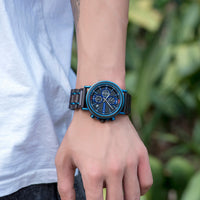 BOBO BIRD Wooden Luxury Chronograph Quartz Men Watch - Proshot Bazaar