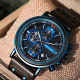 BOBO BIRD Wooden Luxury Chronograph Quartz Men Watch - Proshot Bazaar