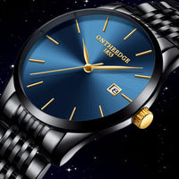 ON THE EDGE 1853 Stainless Steel Waterproof Business Men Quartz Watch - Watches - Proshot Bazaar