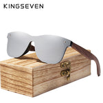 KINGSEVEN Handmade UV400 Polarized Walnut Wood Men's Sunglasses - Sunglasses - Proshot Bazaar